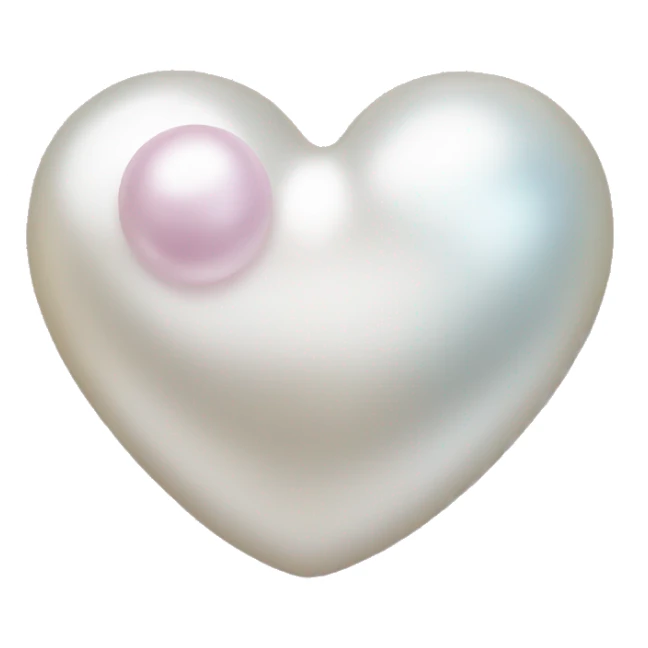 pearl heart sticker