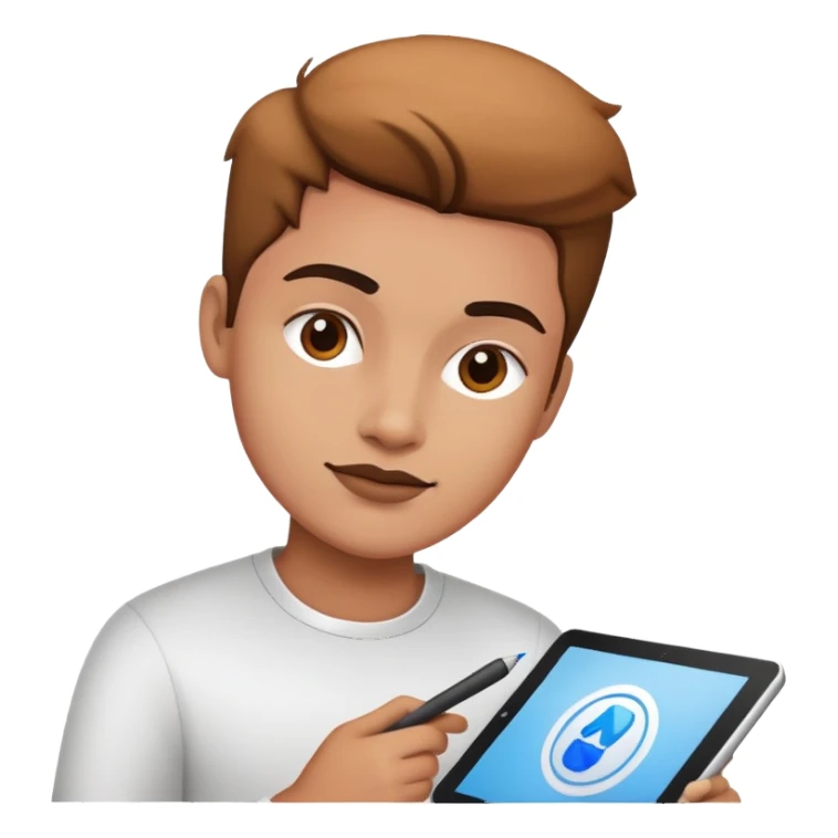 graphic designer with a graphics tablet sticker