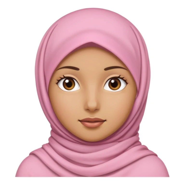 بنت ذات بشره حنطيه محجبه لابسه وردي فاتح sticker