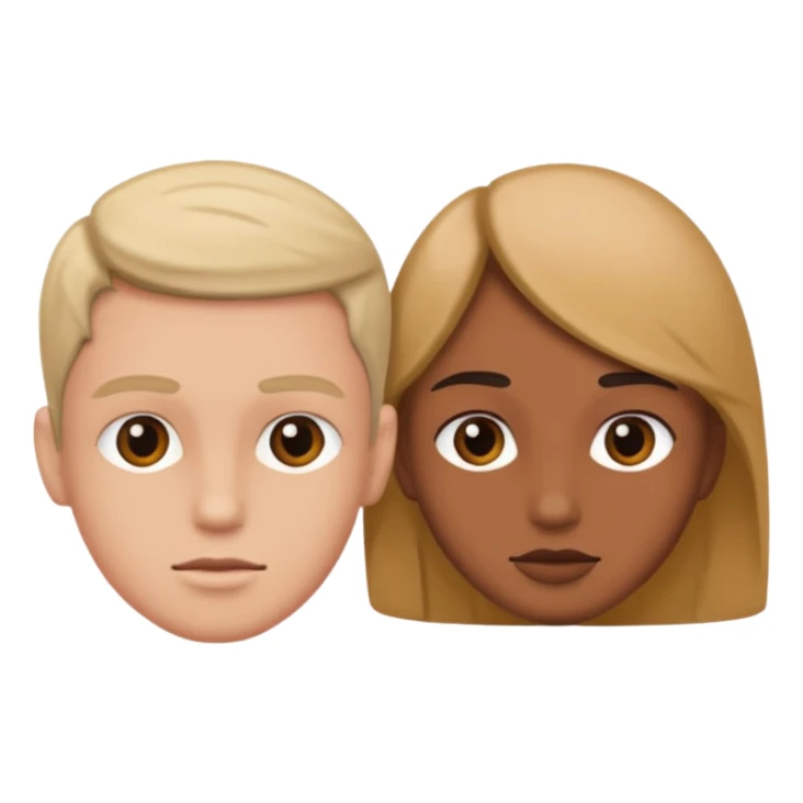 Two people opposite each other sticker