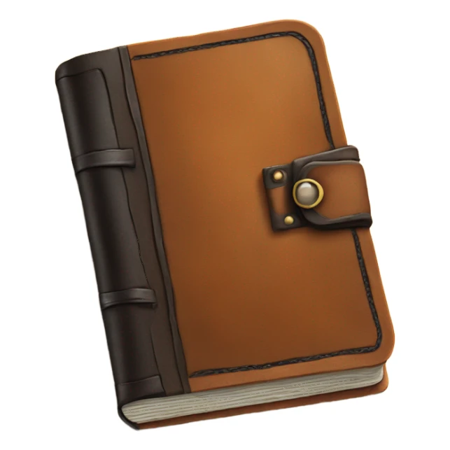 old leather journal sticker