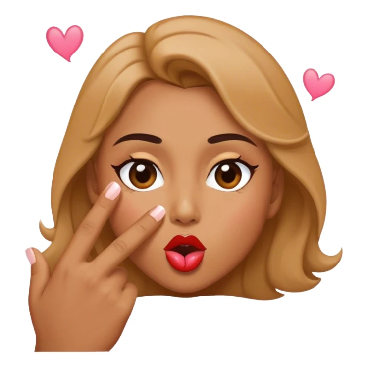 blowing a kiss sticker