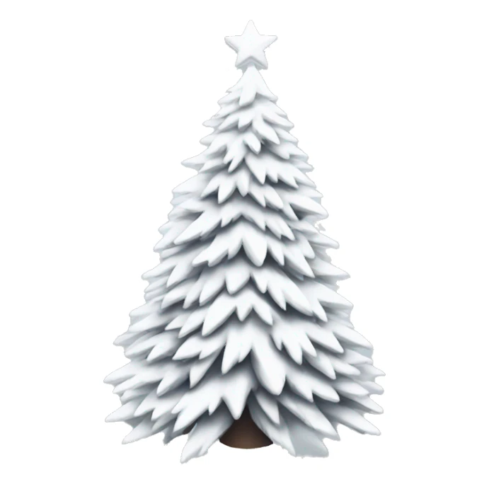 White aesthetic clean Christmas tree sticker