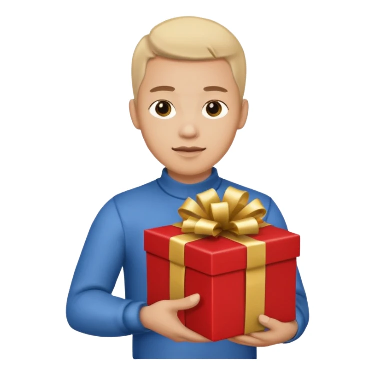 Men with Gift box  sticker