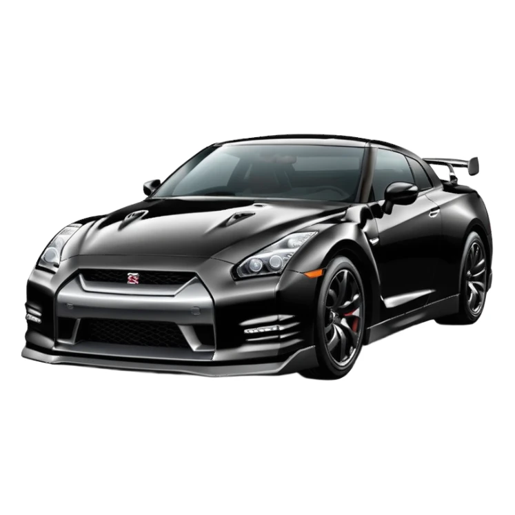 Nissan GTR black  sticker