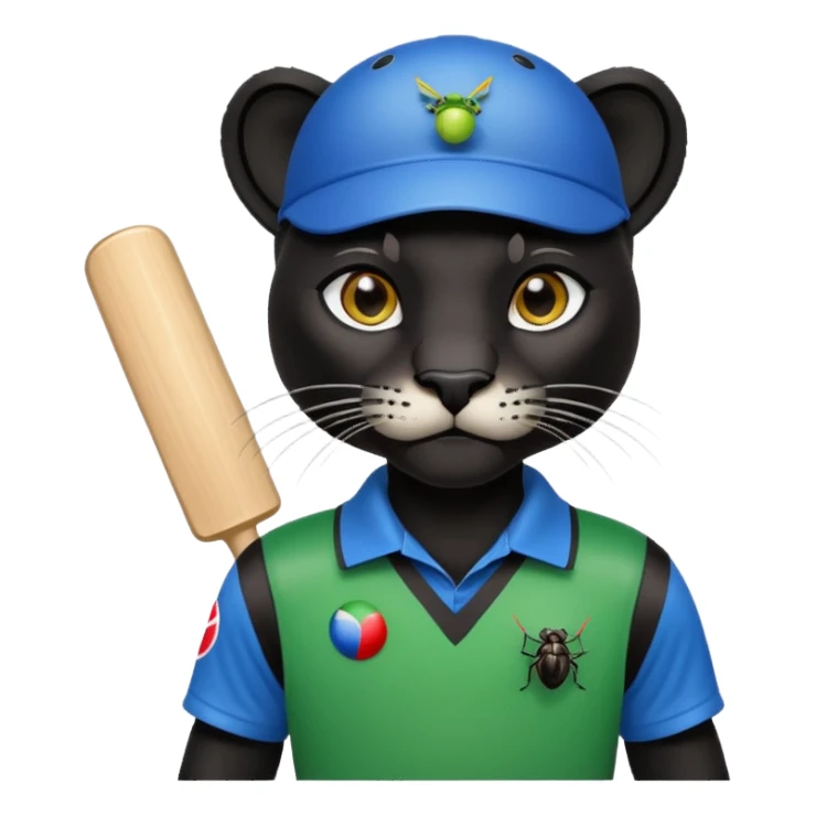  Panther in cricket match  sticker