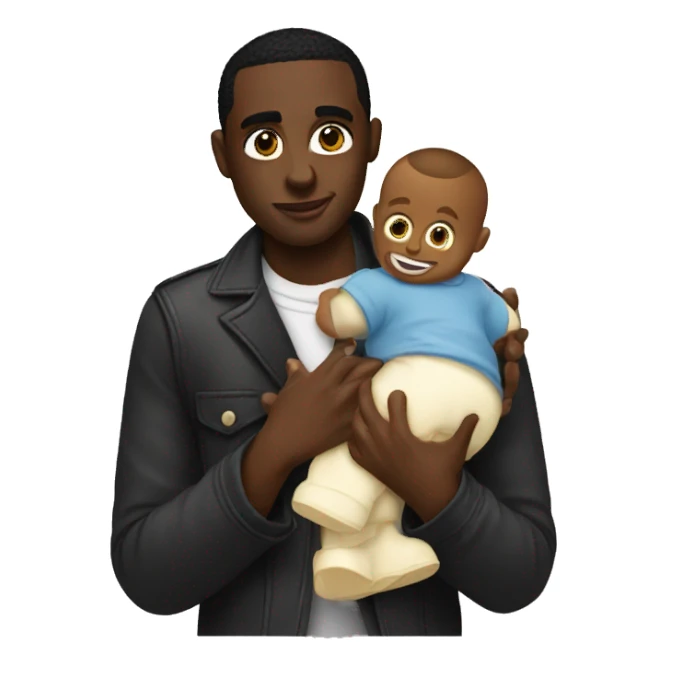 Diddy holding a baby  sticker