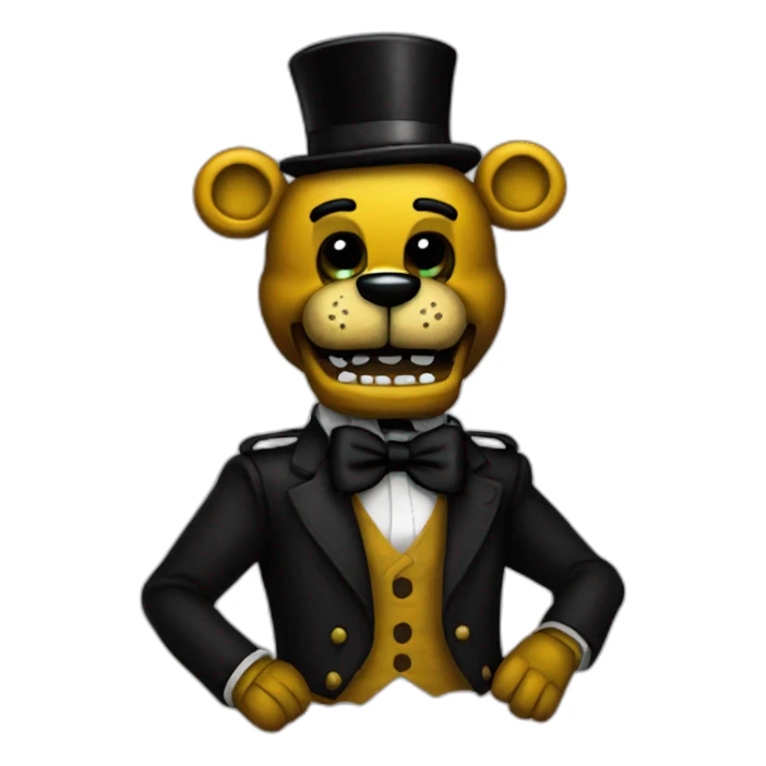 five night at freddy golden freddy sticker