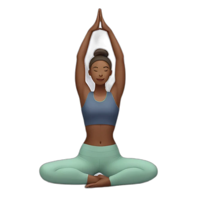 Yoga doing V for victory sticker
