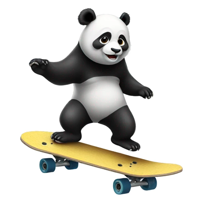 panda on a skateboard sticker