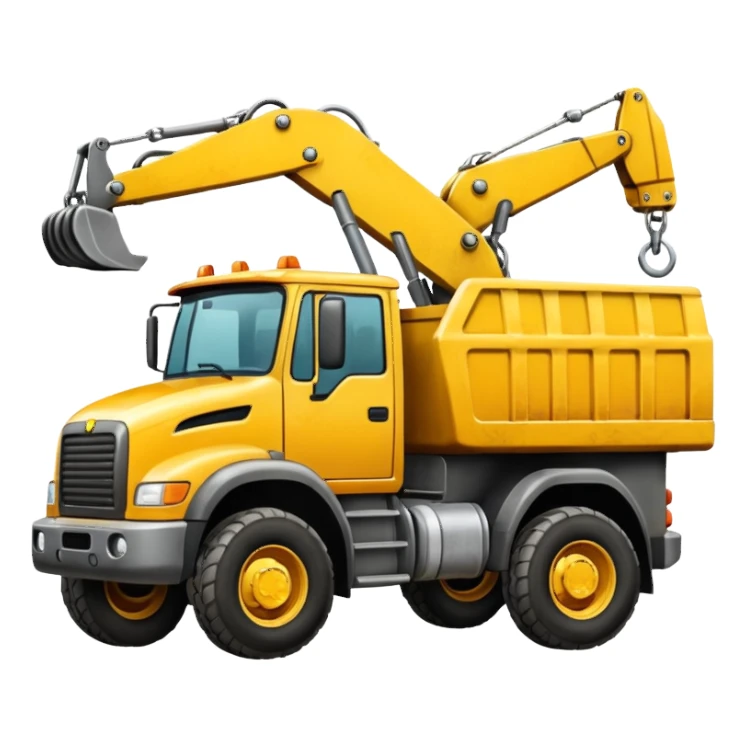 yellow construction truck sticker