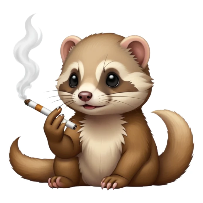 Ferret smoking a jo sticker