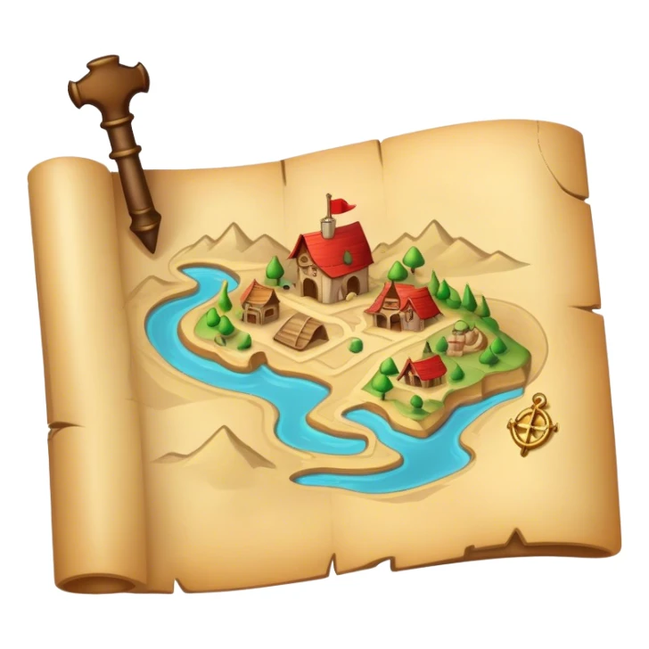 treasure map  sticker