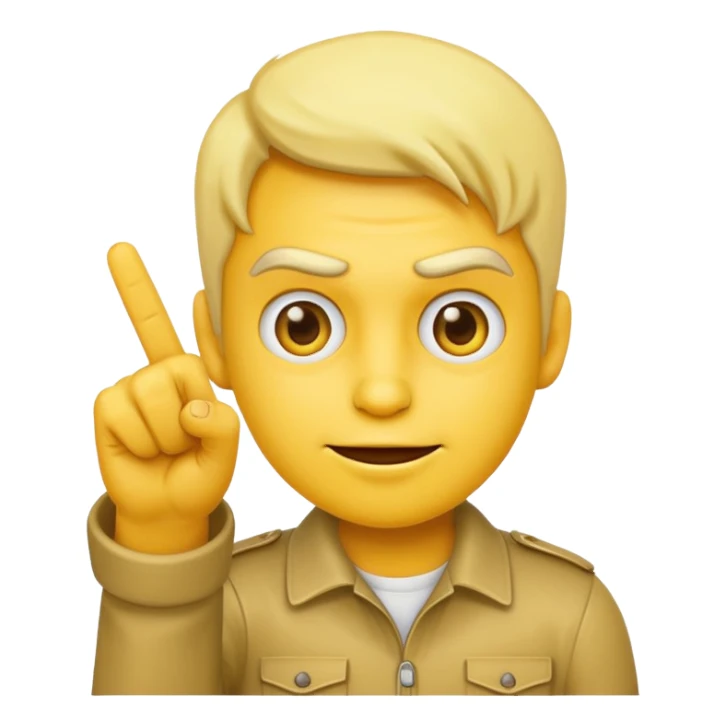 Emoji guy shooting finger guns sticker