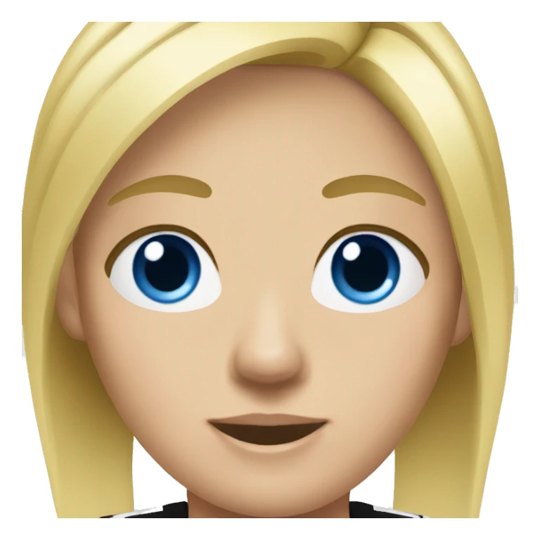 referee blonde and blue eyes sticker