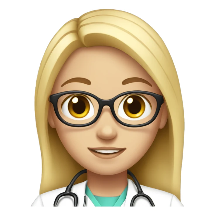 white girl with stethoscope sticker