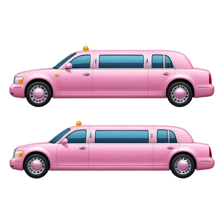 Pink limousine car sticker