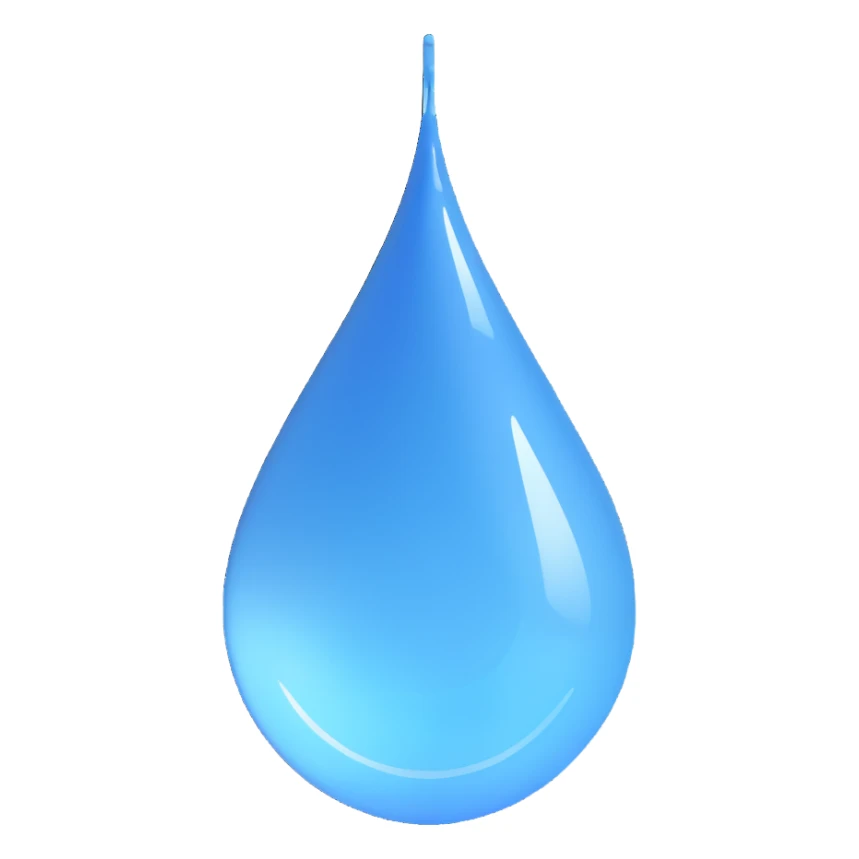 realistic shiny water drop sticker