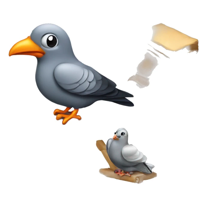 Pigeon and anvil sticker