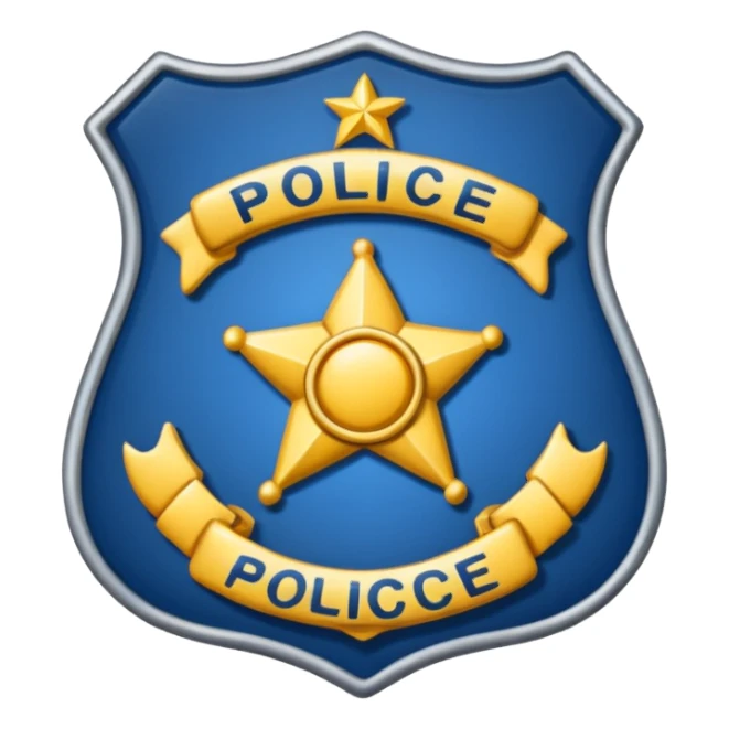 Police badge sticker