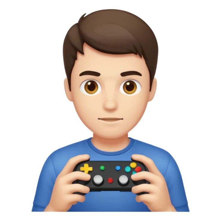 Guy playing video games sticker