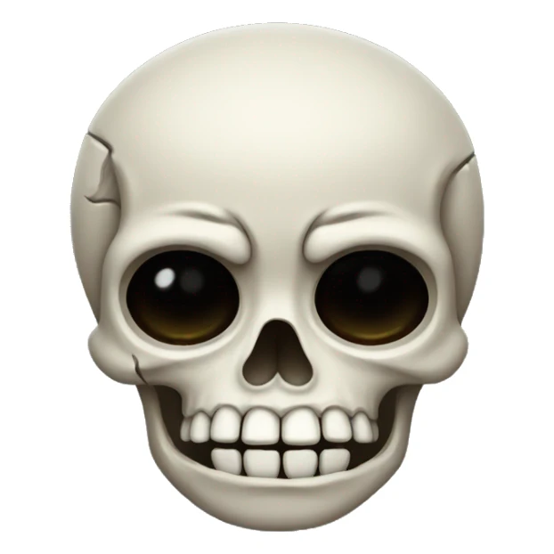 A crying skull sticker