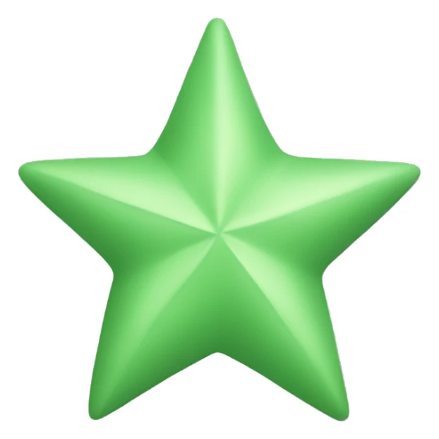 sage green star in ios star shape sticker