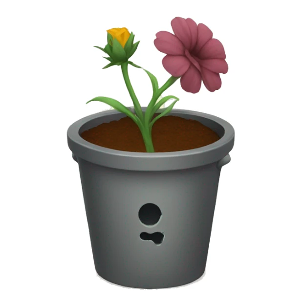 a pot with a dead flower







 sticker