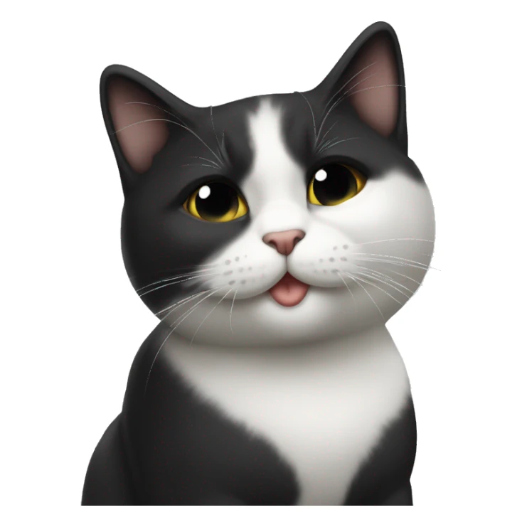 Il mio gatto bianco e nero che manda un bacio  sticker