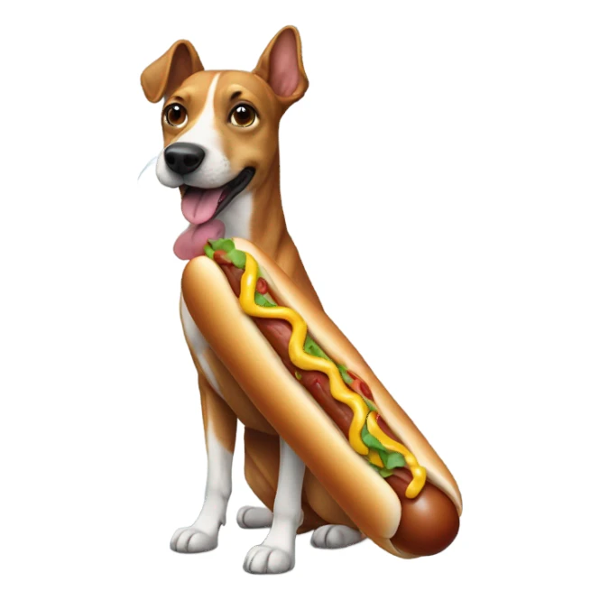 Dog hot dog sticker