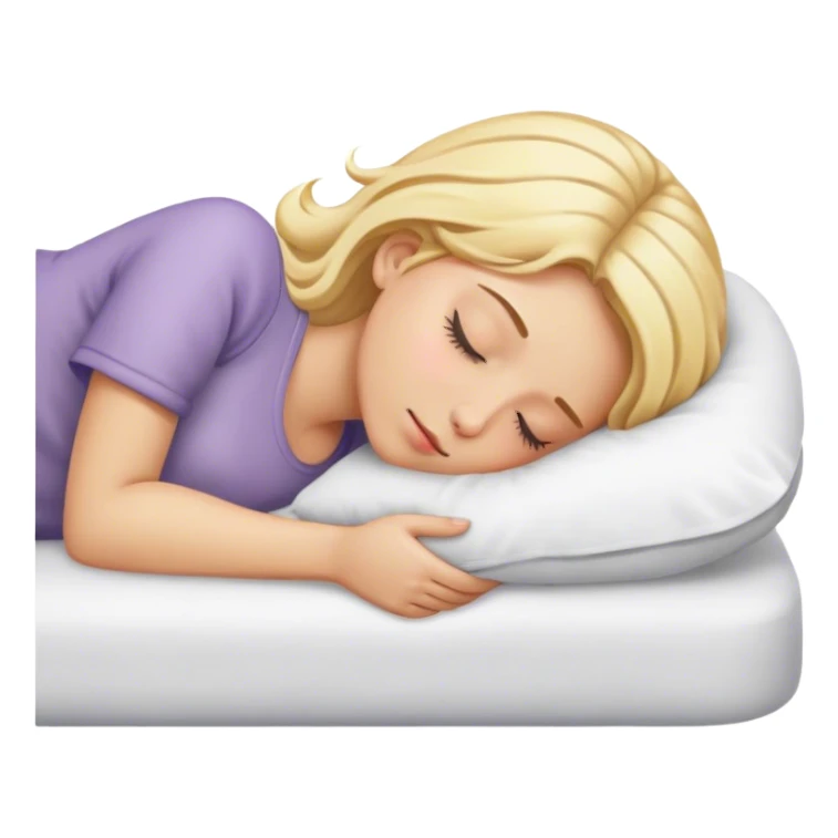 Sleeping blond girl sticker