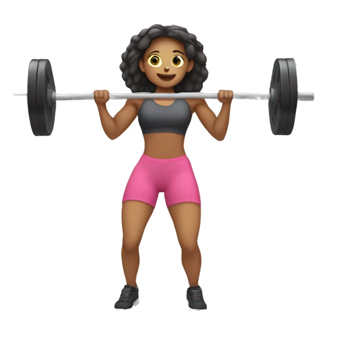 girl doing barbell hip thrusts  sticker
