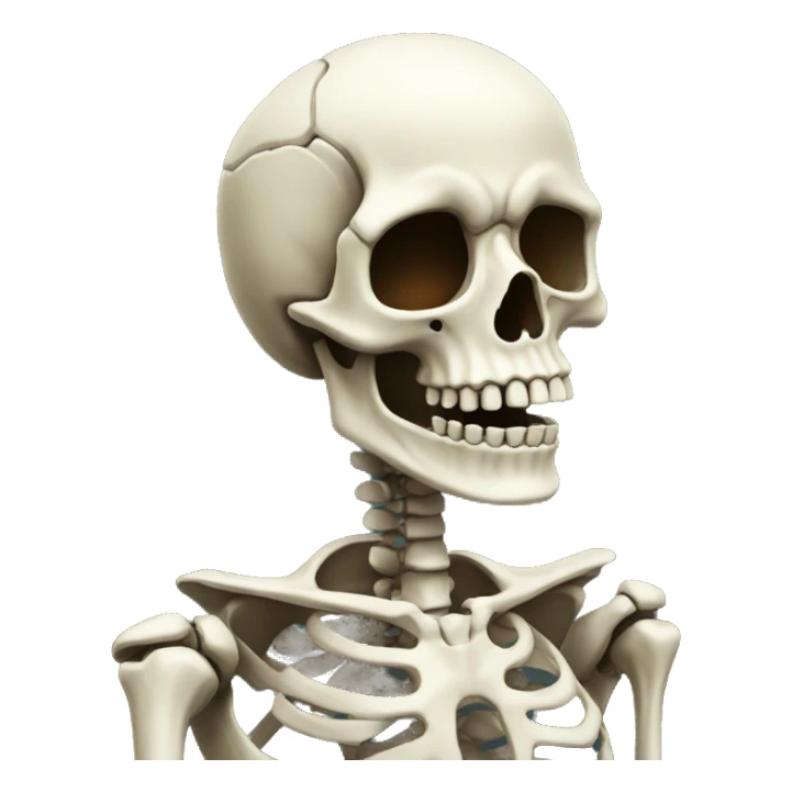Skeleton mewing sticker