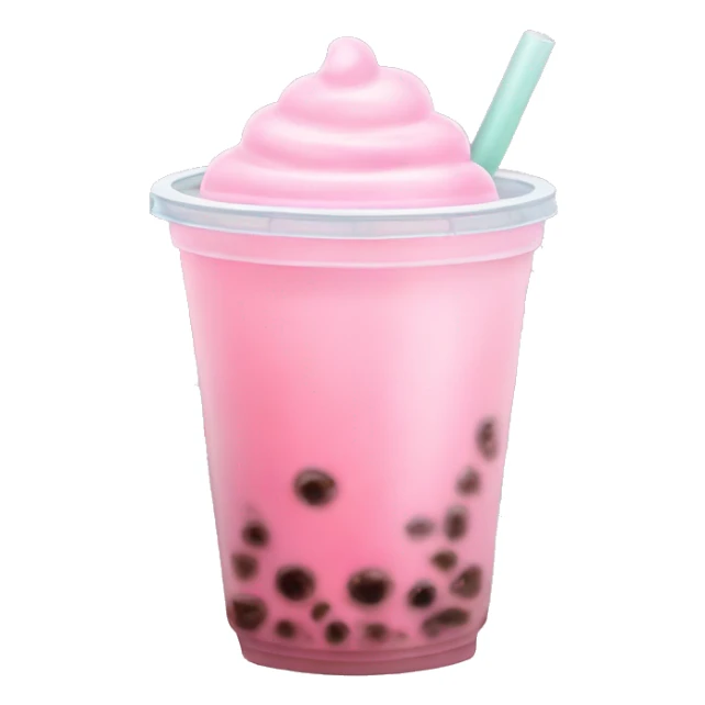soft pink bubble tea  sticker
