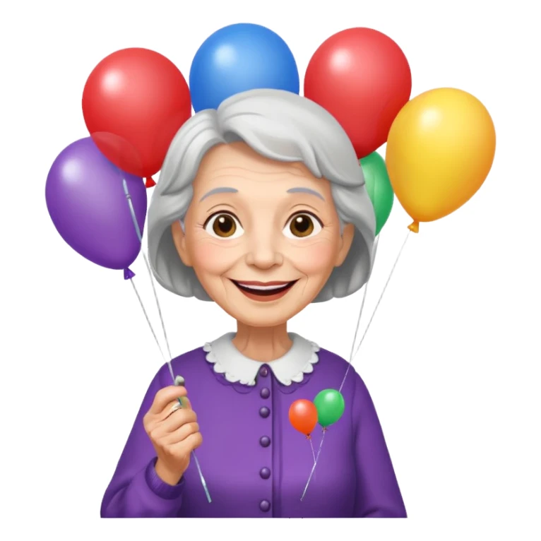balloons holder ol woman sticker