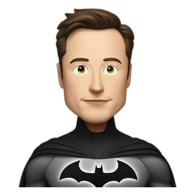 elon musk is batman sticker