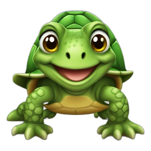 Turtle on a lizard sticker