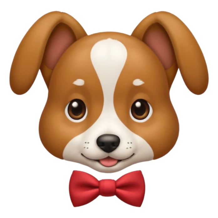 Dog with bow tie sticker