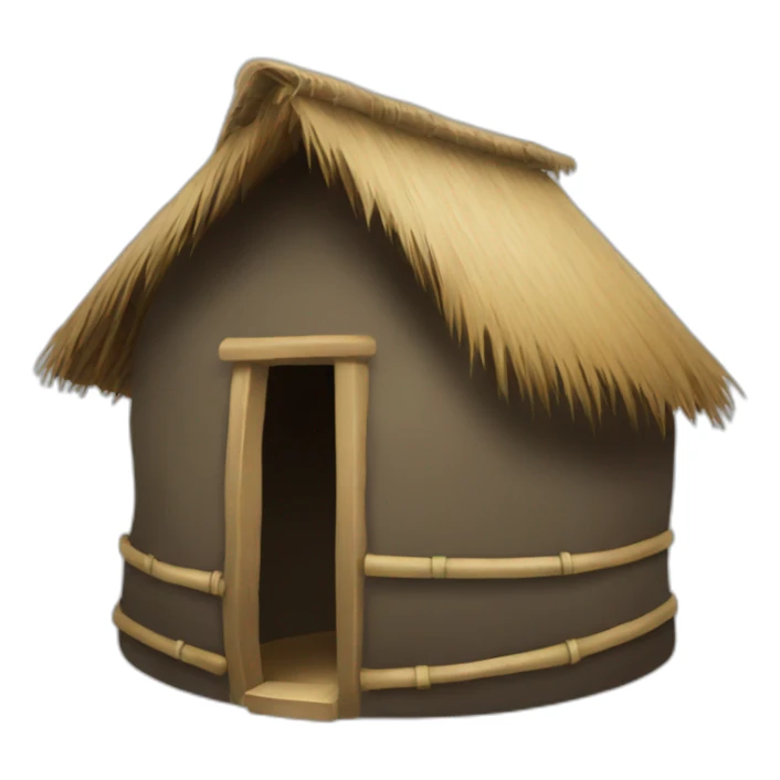 african hut sticker