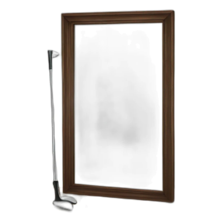golf putter tall mirror sticker