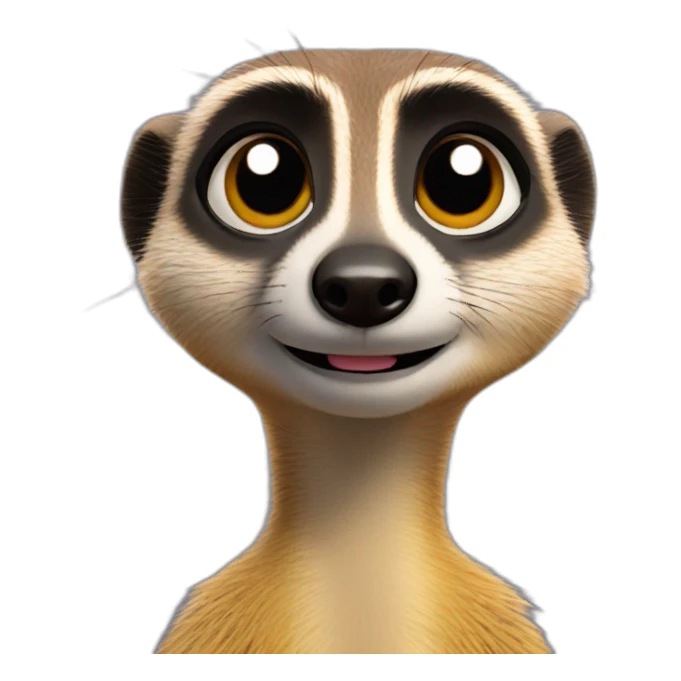 Meerkat with star eyes sticker