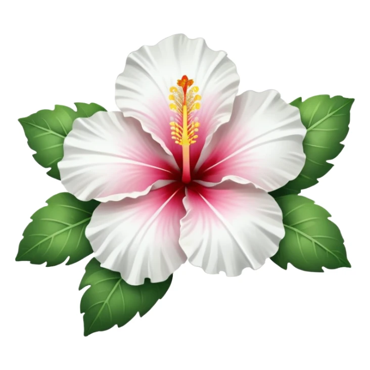 An white hibiscus emoji sticker