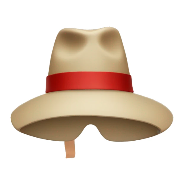 hat with red band   sticker