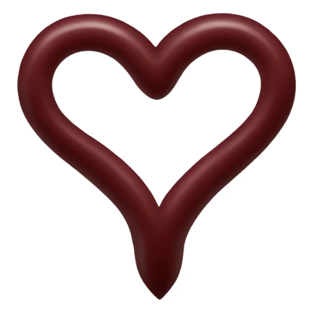heart color dark red sticker