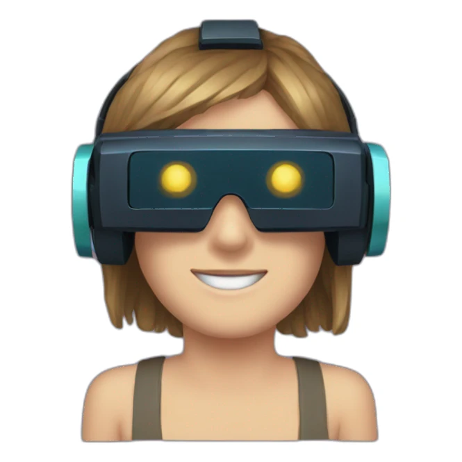 VR headset Pixel Art sticker