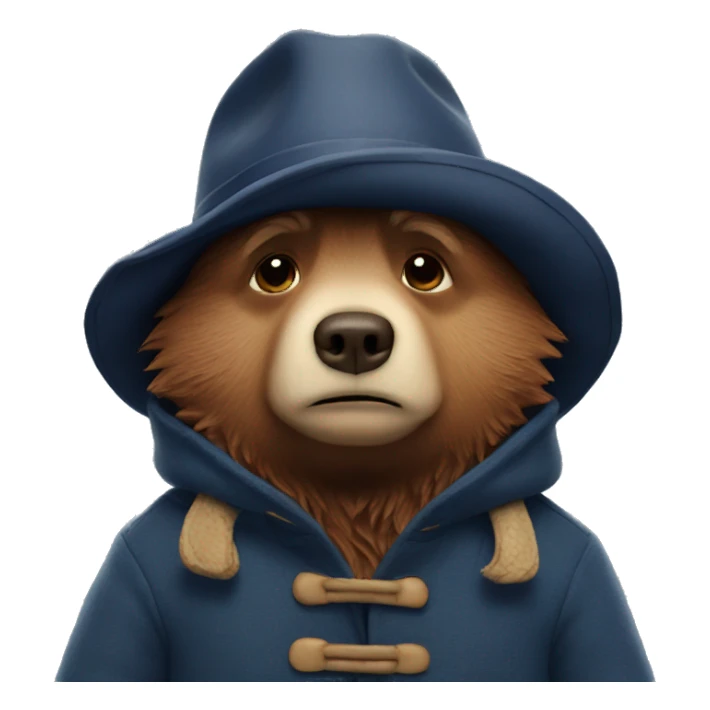 Paddington sad sticker