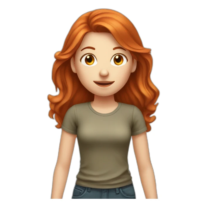 Adhd redhead girl sticker