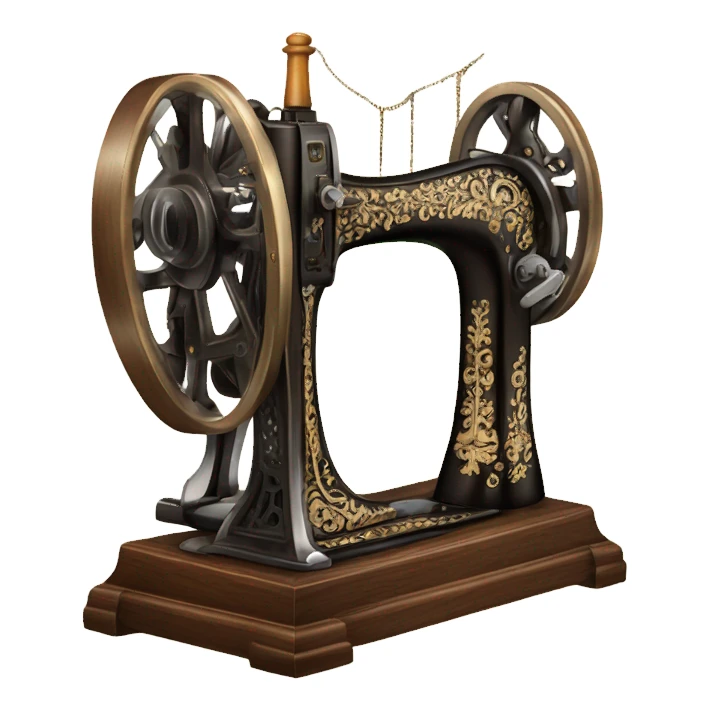 Vintage sewing machine sticker