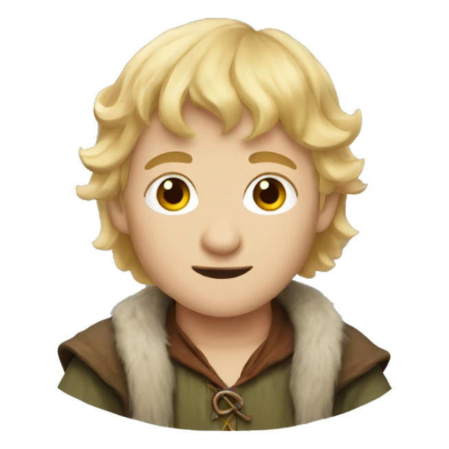 hobbit with short blonde hai sticker