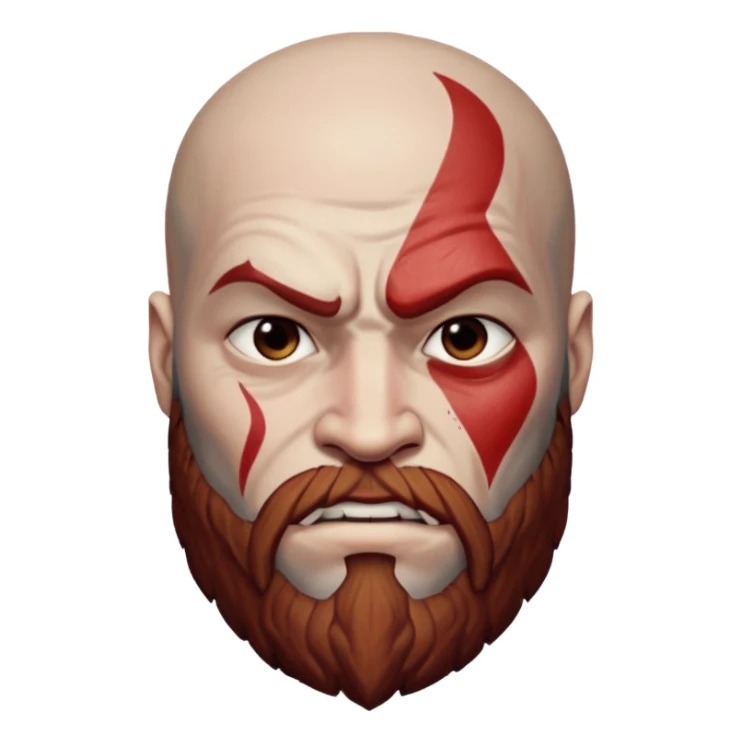 Visage de Kratos du jeu PlayStation sticker